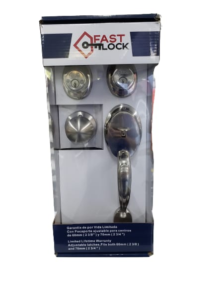 CERRADURA DE LUJO NIQUEL C/LLAVE FAST LOCK